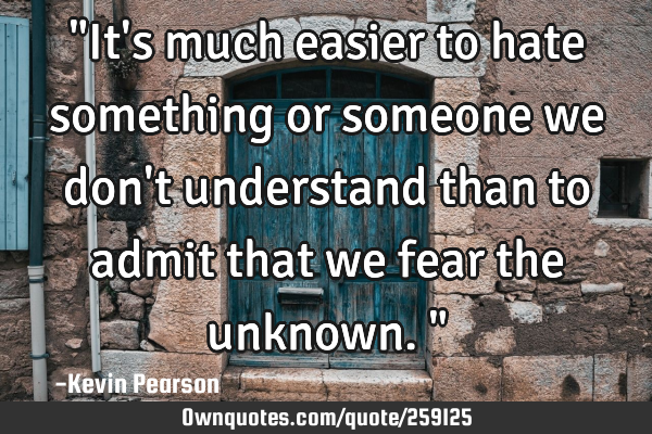 "It
