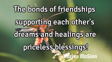 The bonds of friendships supporting each other