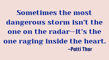 Sometimes the most dangerous storm isn’t the one on the radar—it’s the one raging inside the