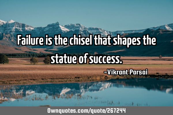 Failure is the chisel that shapes the statue of