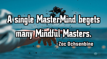A single MasterMind begets many Mindful Masters.