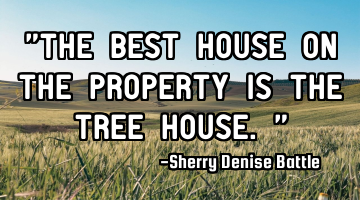 "The best house on the property is the tree house."