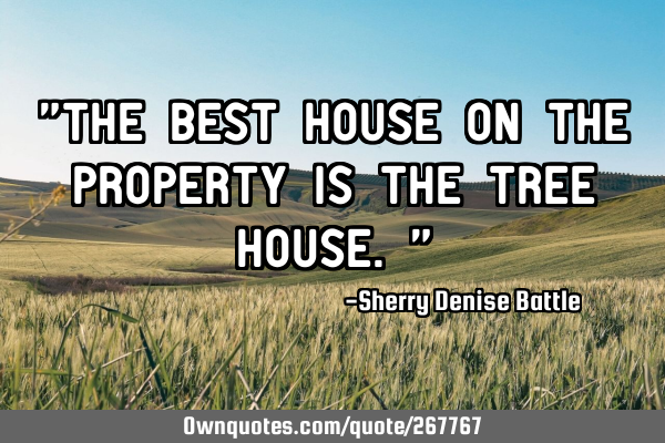 "The best house on the property is the tree house."