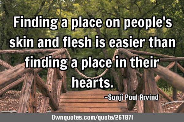 Finding a place on people