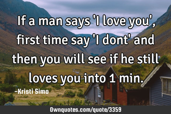 If a man says 