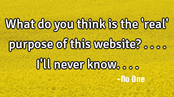 What do you think is the 