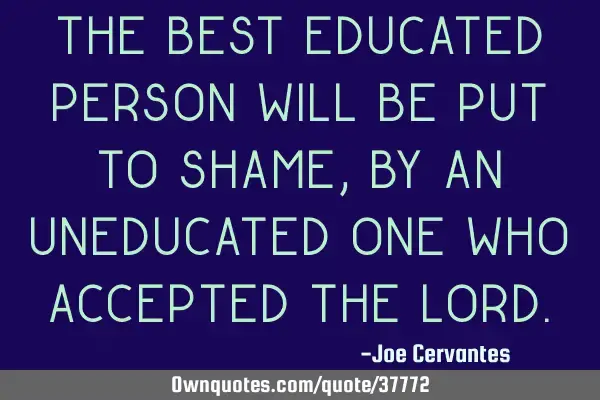 educated person and uneducated person