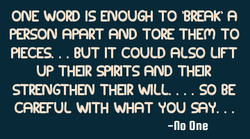 One word is enough to 