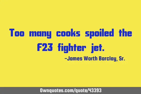 Too many cooks spoiled the F23 fighter