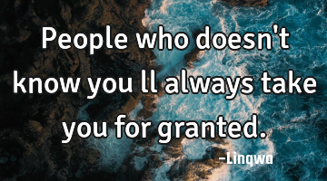 People who doesn
