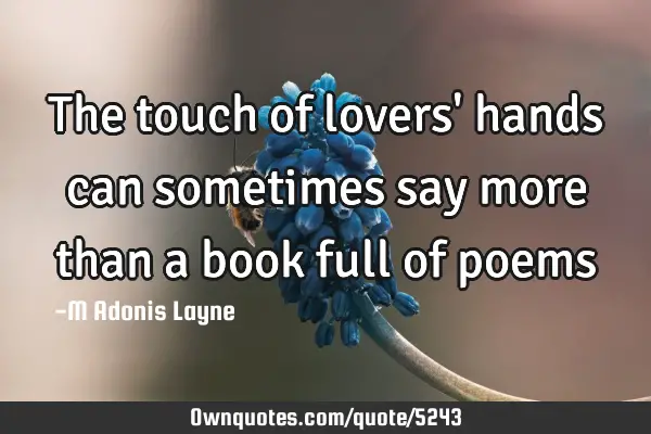 The touch of lovers