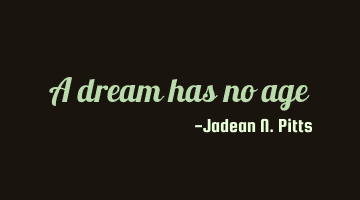 A dream has no