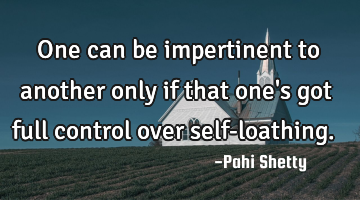 One can be impertinent to another only if that one