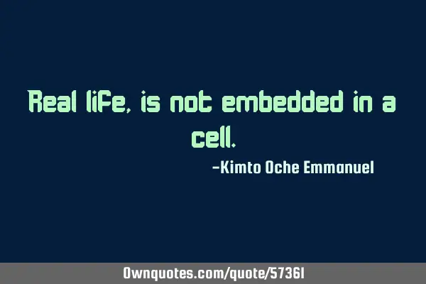 Real life, is not embedded in a