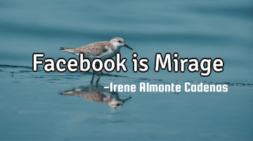 Facebook is Mirage