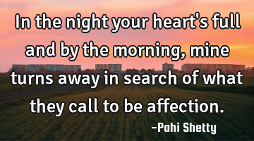 In the night your heart