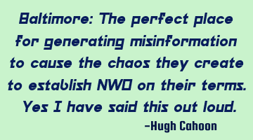 Baltimore: The perfect place for generating misinformation to cause the chaos they create to