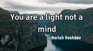 You are a light not a mind