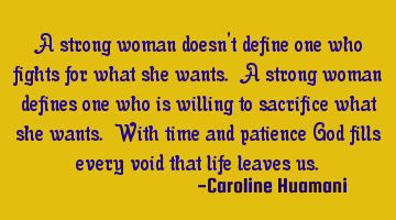 A strong woman doesn