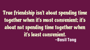 True friendship isn