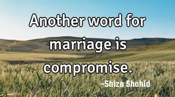 Another word for marriage is
