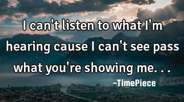I can