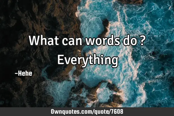 What can words do ? E