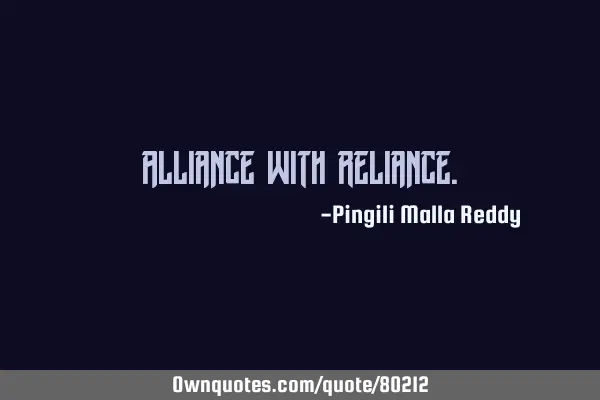 Alliance with R