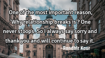 One of the most important reason,