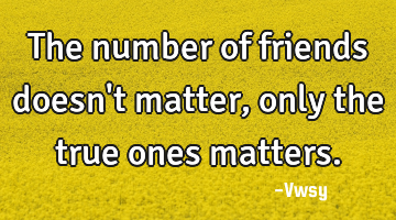 The number of friends doesn