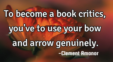 To become a book critics, you