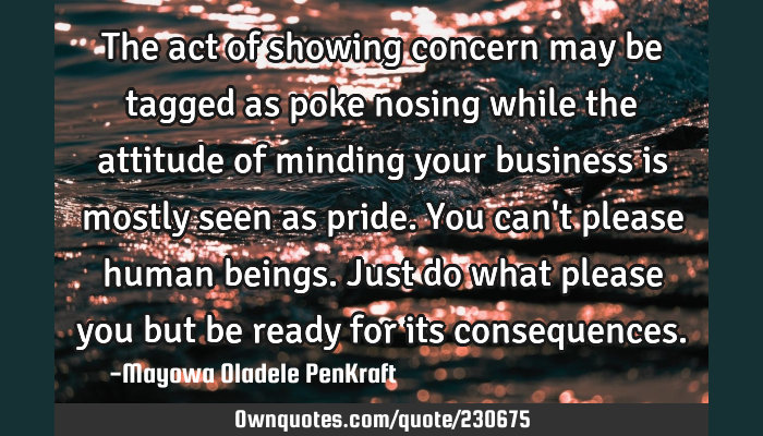 Showing Concern